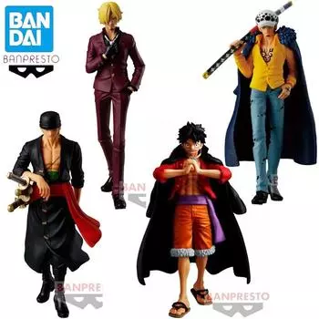 В наличии оригинальная цельная фигурка Banpresto Roronoa Zoro Monkey D Luffy Trafalgar Law Sanji фигурка аниме модель куклы игрушка в подарок