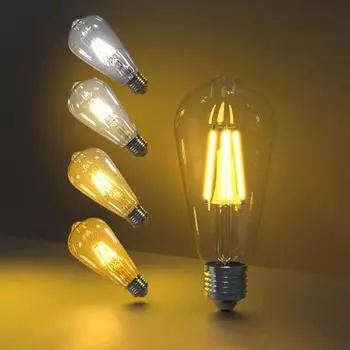 В наличии разные лампочки: Лампа Эдисона E267 имеет такой же винтовой цоколь, как и большинство других ламп, а угол луча составляет 360 градусов, что создает яркую рабочую атмосферу.. Ретро стиль A