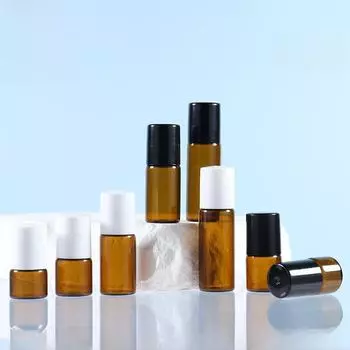 В наличии роллерные флаконы объемом 1 мл, 2 мл, 3 мл и дорожные флаконы для эфирных масел из коричневого стекла объемом 5 мл. 1ml glass beads белый