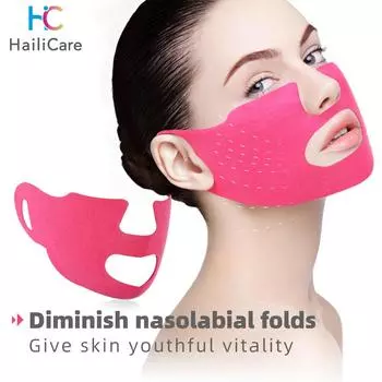 V-образная маска для подтяжки лица, мягкая гелевая лента против морщин, отбеливающий бандаж для похудения, пояс V-образной формы, пластырь для уменьшения двойного подбородка