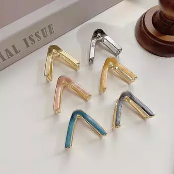 V-образная заколка для волос, модные металлические маленькие заколки золотого цвета, высокий орнамент в виде хвоста, корейские популярные головные уборы 4cm золотой
