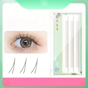 V-образные нижние ресницы 3 ряда смешанной длины имитация для новичков сегментированный А-тип накладной глаз 6MM