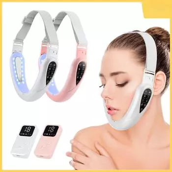 V-образный аппарат для подтяжки лица с дистанционным управлением, электрический пояс для подтяжки лица V-Line, удаление двойного подбородка, косметический массажер для лица