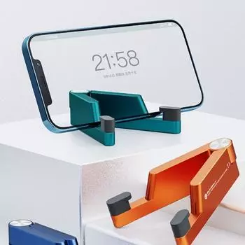 V-образный держатель для мобильного телефона, настольный, полностью из алюминиевого сплава, складной, ленивый, складной, компактный, портативный чёрный