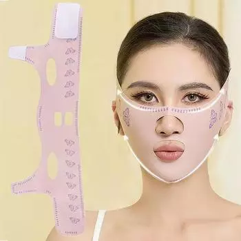 Face V Shaper Facial повязка для похудения Relaxation Lift Up пояс Shape Lift Уменьшение двойного подбородка Face Thining Band Massage розовый