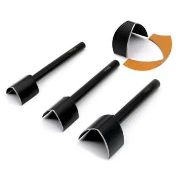 V-образный инструмент для пробивки кожи, инструмент для пробивки дыроколом для ремня, кожаной сумки, процессор, сталь 15/20/25/30/35/40/45 мм, инструменты для кожи, черный