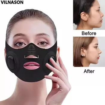 V-образный лифтинг-массажер для лица с функцией EMS, косметические устройства для лица, маска для похудения, против морщин, уменьшение двойного подбородка, пояс для подтяжки щек With Box