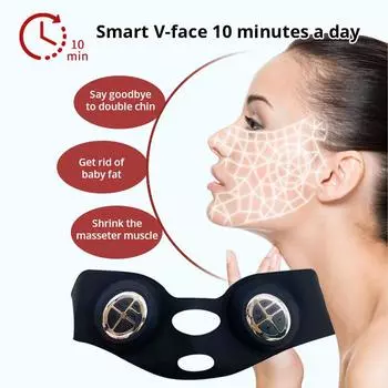 V-образный массажер для подтяжки лица Face EMS Faces Beauty Devices Маска для похудения Anti Wrinkle Reduce Double Chin Cheek Lift Up Belt