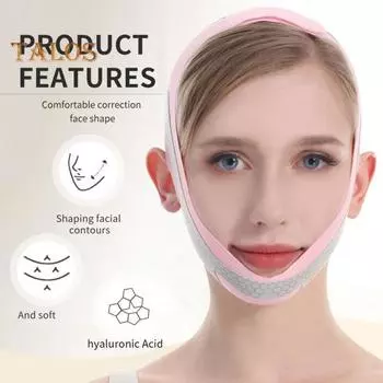 V-образный подтягивающий ремень для контурирования лица, упругость кожи, впитывание, V-образный ремень для лица, регулируемый, для устранения двойного подбородка, тонизирующие пояса для лица фиолетовый