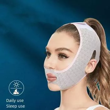 V-образный пояс для похудения, повязка для лица и щек, укрепляющая подтягивающая лента, против морщин, повязка для сна half face