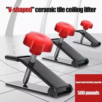 V-образный регулируемый регулятор высоты плитки, настенный локатор плитки, сверхпрочный подъемник для плитки весом 250 кг, выравнивающее устройство, строительные инструменты