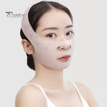 V-образный ремень для подтяжки лица, ремень для контурирования подбородка, средство для уменьшения двойного подбородка, скульптор для линии подбородка, лифтинг шеи, тренажер для подтяжки челюсти, лента для подтяжки лица розовый