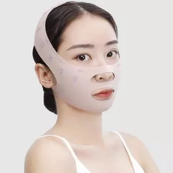 V-образный ремень для подтяжки лица, ремень для контурирования подбородка, средство для уменьшения двойного подбородка, скульптор для линии подбородка, лифтинг шеи, тренажер для подтяжки челюсти, лента для подтяжки лица розовый