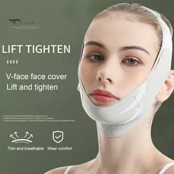 V-образный ремешок для подтяжки лица, средство для устранения двойного подбородка, повязка для похудения лица, инструмент для ухода за кожей, косметический инструмент для женщин и мужчин розовый
