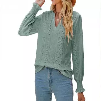 V-образный вырез весна-лето несколько цветов ажурный рукав бабочка свободный чистый размер женская одежда Mori Girl стиль футболки дикие S чёрный