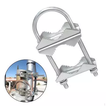V-образный зажимной блок с U-образными болтами, аксессуары для крепления на трубе, держатель кронштейна для антенной мачты для телевизора, флаг