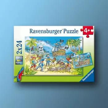 В поисках острова сокровищ 2X24 элемента Ravensburger IV Puzzle, популярная корейская настольная игра