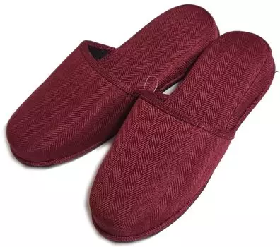 В помещении Для всех Передние Аутентичные Генри Бон Тапочки, Обувь, Гости, Сезоны, Подвесные, Шитье, Моющиеся, Однотонные, Ткань, Красный, Женские