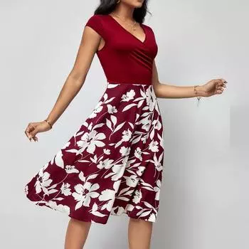 В продаже европейские и американские женские модные и элегантные платья. S темно-красного