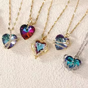 В самом сердце морской любви ожерелье с подвеской из титана на ключицу, ювелирные изделия из Иу, аксессуары популярного роскошного стиля.