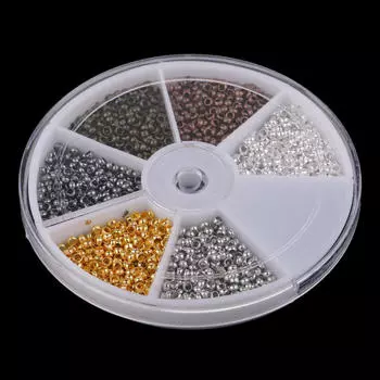 В упаковке 1500 шт., 6 цветов, медные прокладки с большим отверстием, свободные бусины, набор для изготовления ювелирных изделий, 2,5 мм