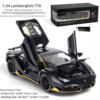 В упаковке 1:24 Lambo 770 Alloy Sports Car Model Toy жёлтый