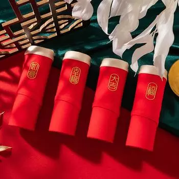 В упаковке 4 пары хлопкового нижнего белья, красное женское нижнее белье с принтом, дышащие и удобные треугольные брюки L