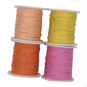 В упаковке 4 рулона, 1 мм, 87 ярдов, катушка с вощеной нитью, катушка, ремешок для веревки