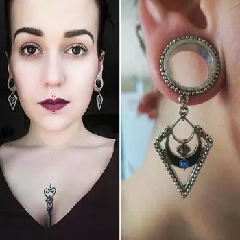 В ушной туннель опаловый перламутровый полумесяц заглушка спираль опасность расширитель ушной растяжитель 6mm