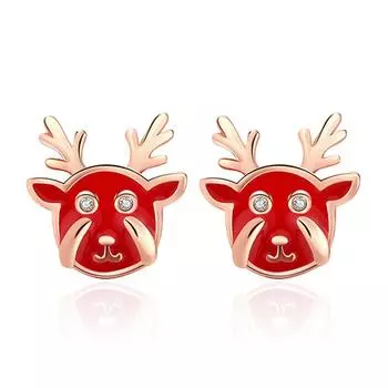 В завершение, вот вам серьги-гвоздики, маленькие посеребренные серьги, серьги в виде красных рогов.