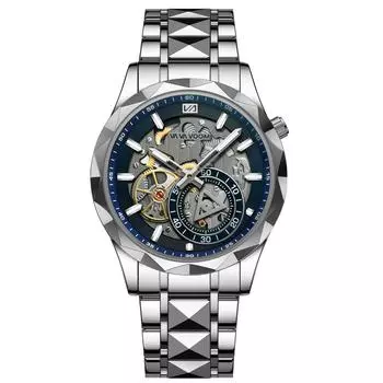 VA VA VOOM Men’s Quartz Watches Casual Sport Brand Stainless Steel Band Fashion Wristwatches for Men 24 Hours Chronograph Quartz Watches