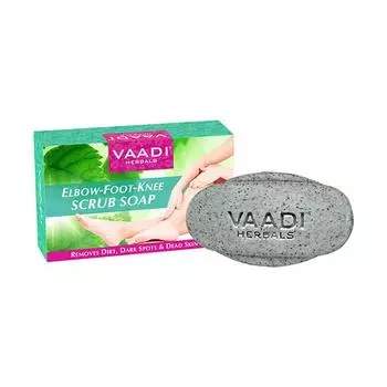 Vaadi Herbals Мыло-скраб для локтей, стоп и коленей, уход за кожей, 75 GM