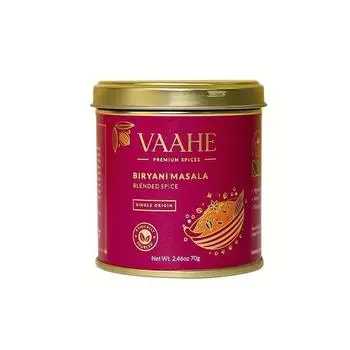 VAAHE Premium Biryani Masala | 17+ натуральных специй | Свежемолотые и упакованные | 100% чистые и натуральные | Одно происхождение | Премиальная жестяная коробка (70 г)