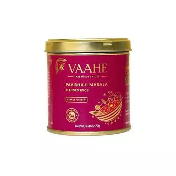 VAAHE Premium Pav Bhaji Masala | 17+ натуральных специй | Свежемолотые и упакованные | 100% чистые и натуральные | Одно происхождение | Премиальная жестяная коробка (70 г)