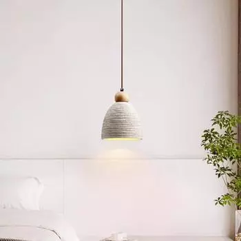 Ваби-саби Японская спальня прикроватная люстра Дизайнерский ресторан бар чайный домик ретро цементный арт потолочный светильник светло-серый