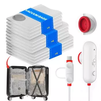Vacbird Travel Compression 12 Одежда Компрессия USB Электрический Насос Одежда Вакуумное Хранение Компрессия Всасывание Вакуумное Космическое Сжатие Одежды