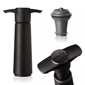 Vacu Vin 509523 Wine Pump Count, Black 1 Stopper