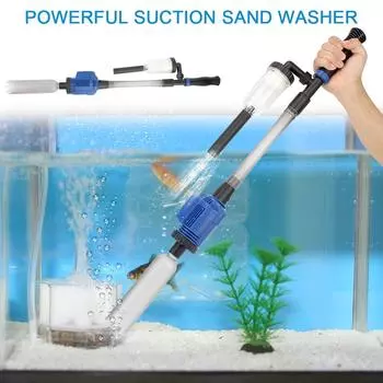 Vacuum Gravel Water Changer Electric Siphon Filter Fish Tank Sand Washer US Plug Aquarium Siphon Operated Cleaner