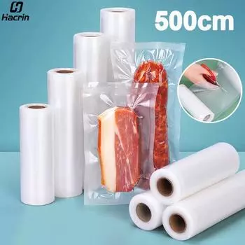 Vacuum Packaging Bag Roll Food Vacuum Bag Roll Vacuum Packed Bags Roll Vacuum Storage Bags 500cm/Rolls Vacuum Plactis Bags Rolls
