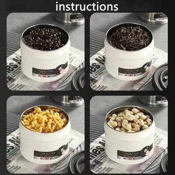 Vacuum preservation box sealed jar Vaccum Canister Vacuum Sealed Cans 304 stainless steel Coffee Bean Vacuum Sealed Tank