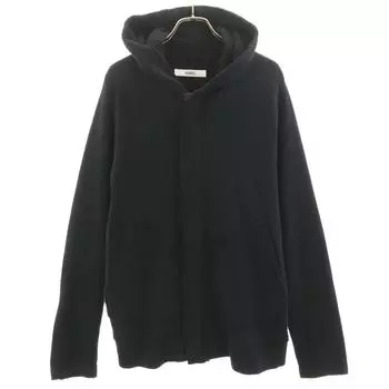 VADEL made in Japan Long sleeve zip-up hoodie knit 48 black Men s Used