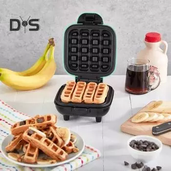 Вафельница со съемными пластинами с антипригарным покрытием, 4 отделения, устойчивая к высоким температурам вафельница в американском стиле, форма для выпечки и приготовления пищи EU красный