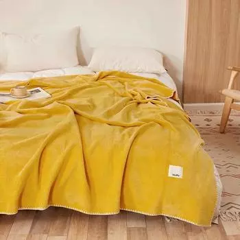 Вафельное пледовое одеяло для кроватей, теплое коралловое флисовое одеяло, зимняя простыня, одноместное двойное покрывало размера «queen-size», покрывало на кровать 70x100cm
