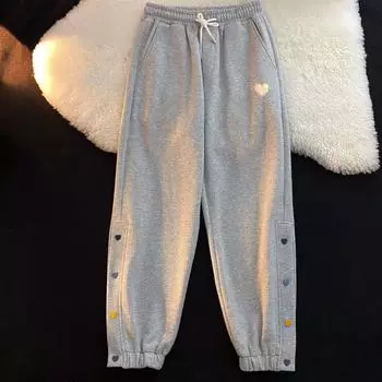 Вафельные брюки для женщин весна-лето тонкий дизайн нишевые повседневные спортивные брюки ноги M