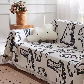 Вафельный диван-полотенце, новый нецарапающийся чехол для четырех сезонов, универсальный чехол для дивана, универсальный чехол для подушки, одеяло 90*90cm