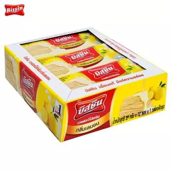 Вафли Bissin Lemon 12 пакетиков 348 гx 1 шт / 3 шт - Thai Snack 348 g