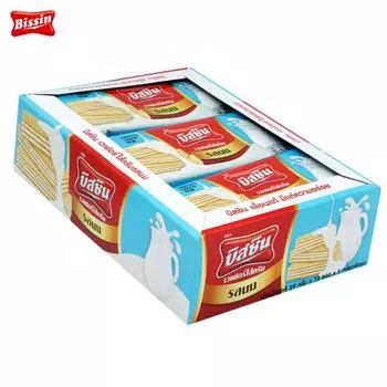 Вафли Bissin Milk 12 пакетиков 348 г x 1 шт / 3 шт - Thai Snack 348 g