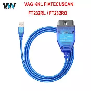VAG KKL Fiat ECU SCAN VAG 409 KKL OBD2 Автомобильный диагностический кабель для Fiat ECU Scan FTDI FT232RL FT232RQ VAG KKL USB Switch Tool FT232RL