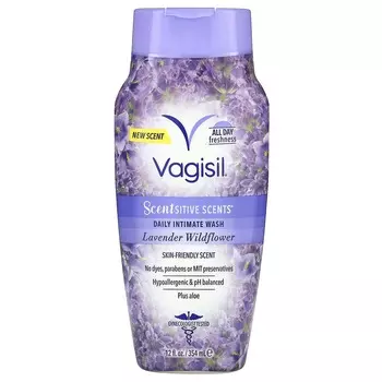 Vagisil, Sensitive Fragrance, ежедневное средство для интимной гигиены, лаванда дикая, 12 жидких унций (354 мл)