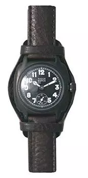 [Vague Watch Company] Наручные часы COUSSIN COAL (Подушка Коул) GUIDI & ROSELLINI с кожаной основой CO-L-009 Черный